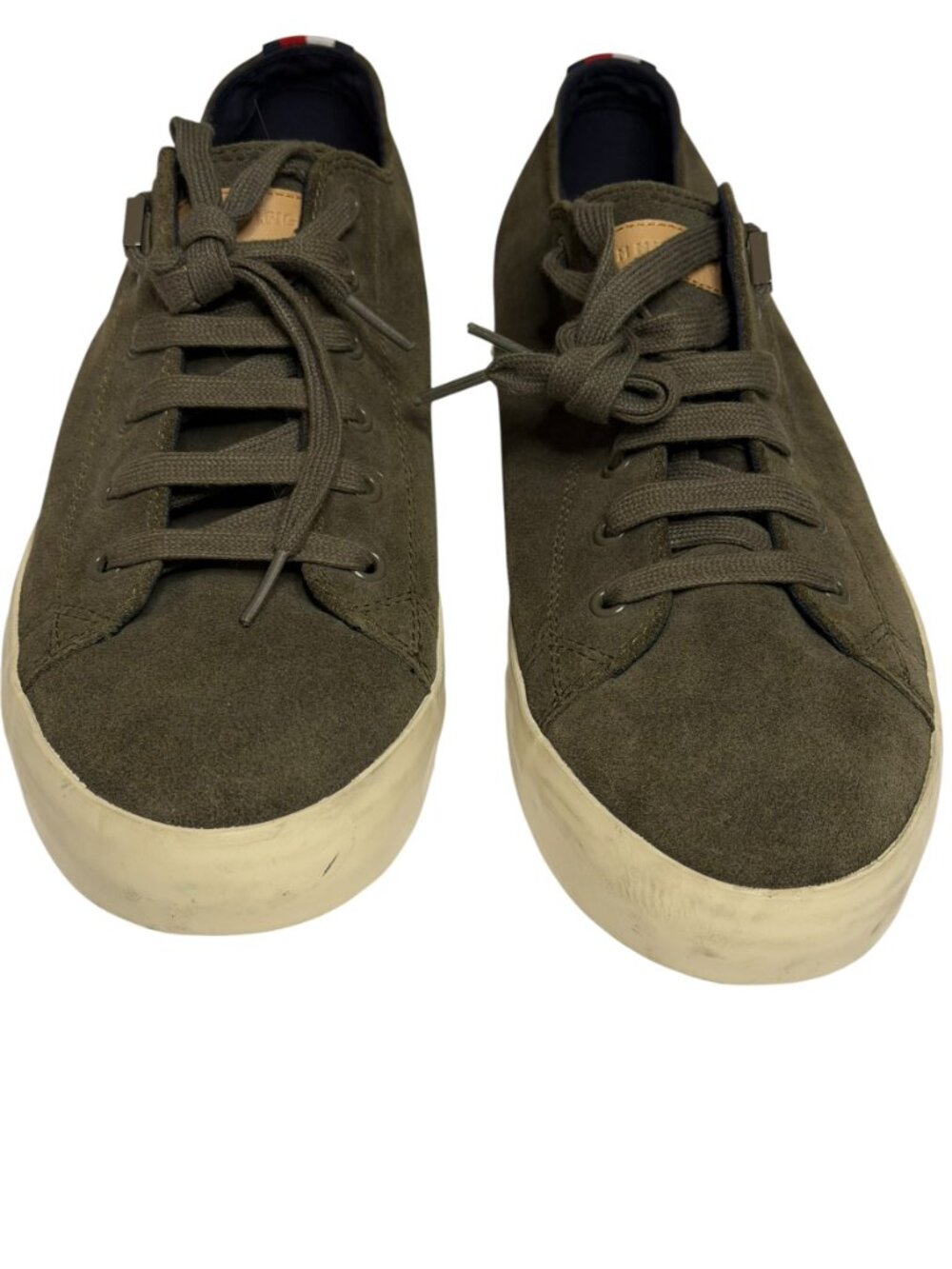 Tommy Hilfiger Suede Leather Sneakers Mens Shoes Trainers Green 11.5 - Picture 6 of 11